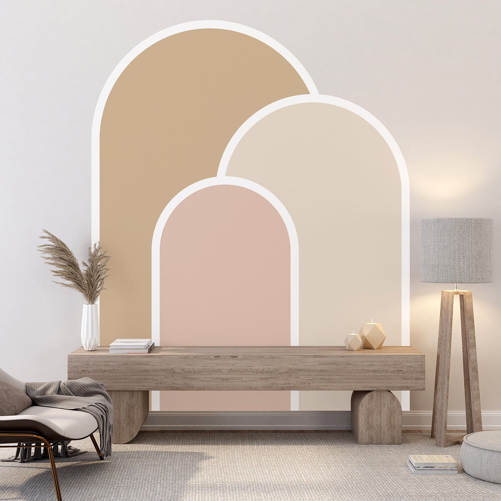 Stickers Arches - Design - Adhésif + Protection MATE - Largeur 90 x Hauteur 110 cm - 3