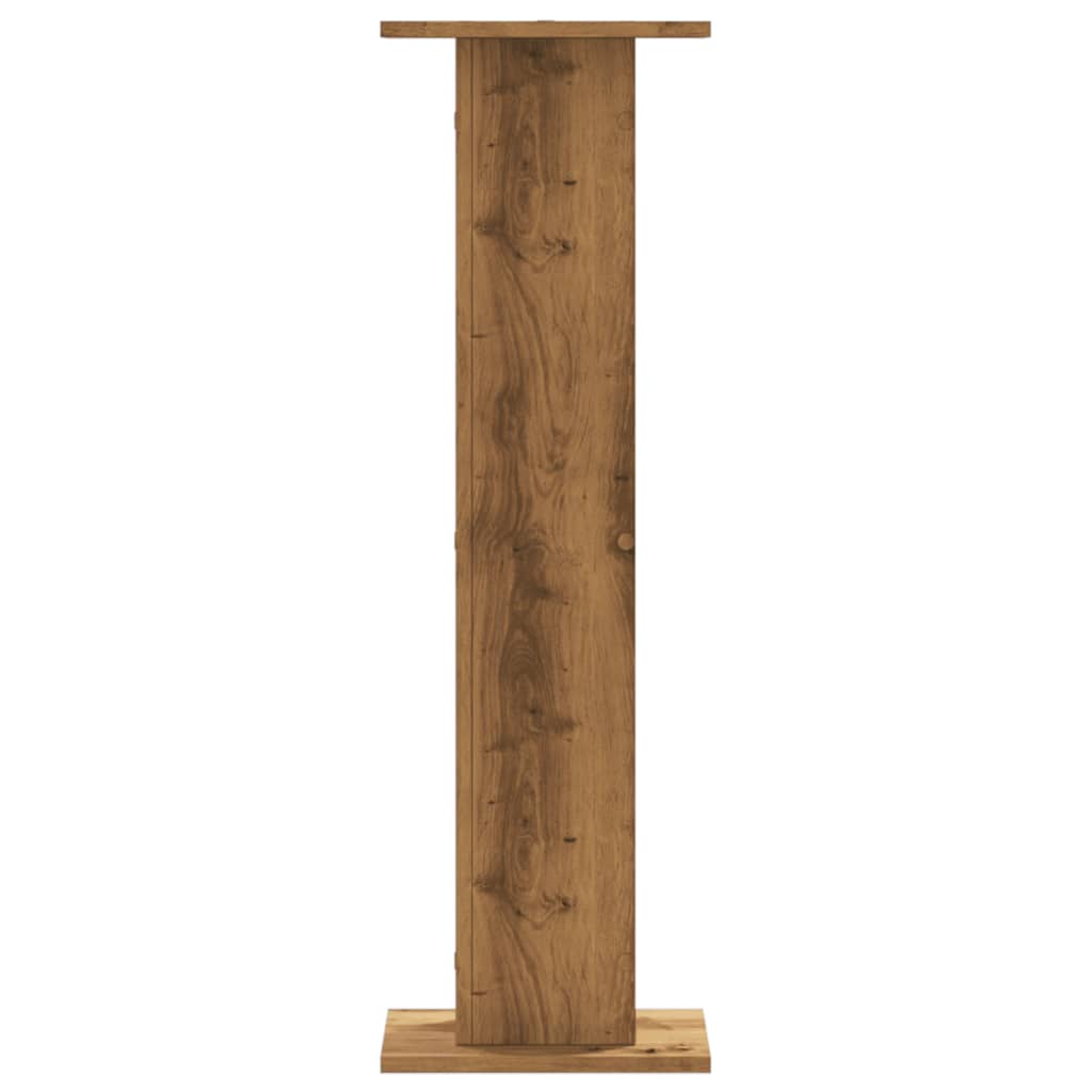 Lot de 2 supports pour plantes chêne artisanal en panneau de bois - 6