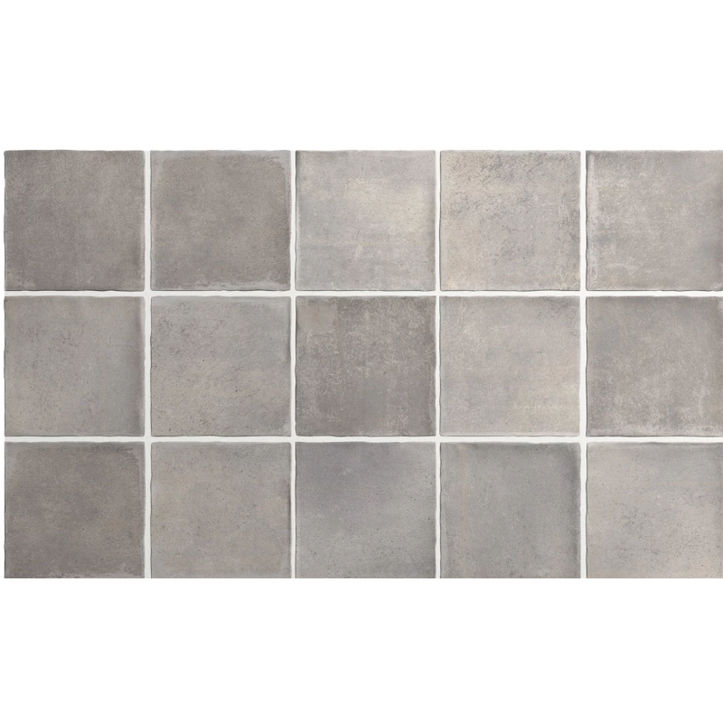 Carrelage sol / mur effet zellige bejmat gris 10x10 cm mate ARGILE ...