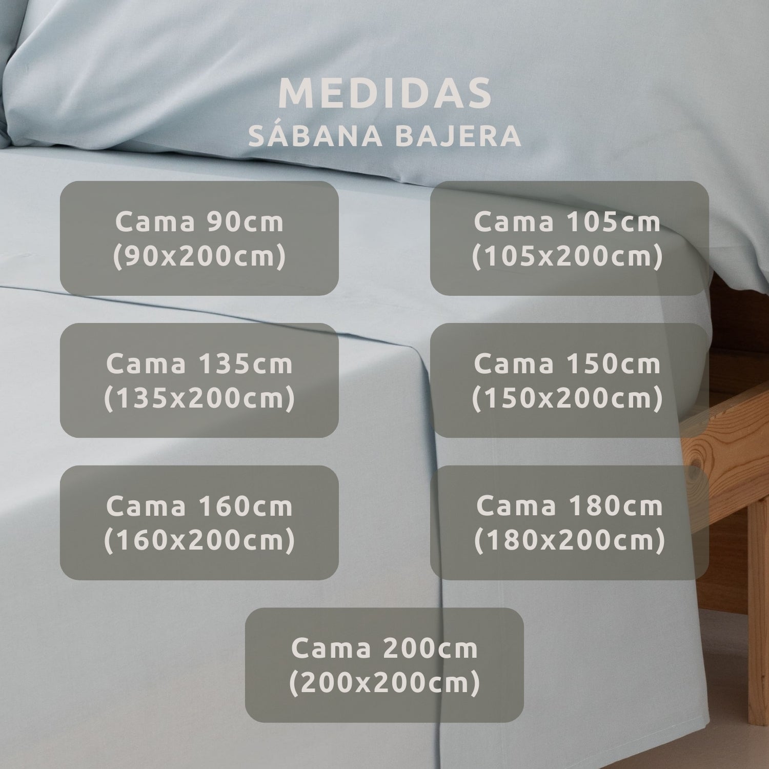 Sábana Bajera Lisa Design Azul Cielo Cama 135cm (135x200cm) Donegal Collections - 4