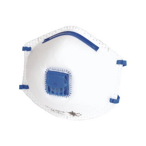WOLFCRAFT 4840000 - Mascaras antipolvo FFP2 V con valvula de respiracion DIN EN 149:2001 + A1:2009 (CE)