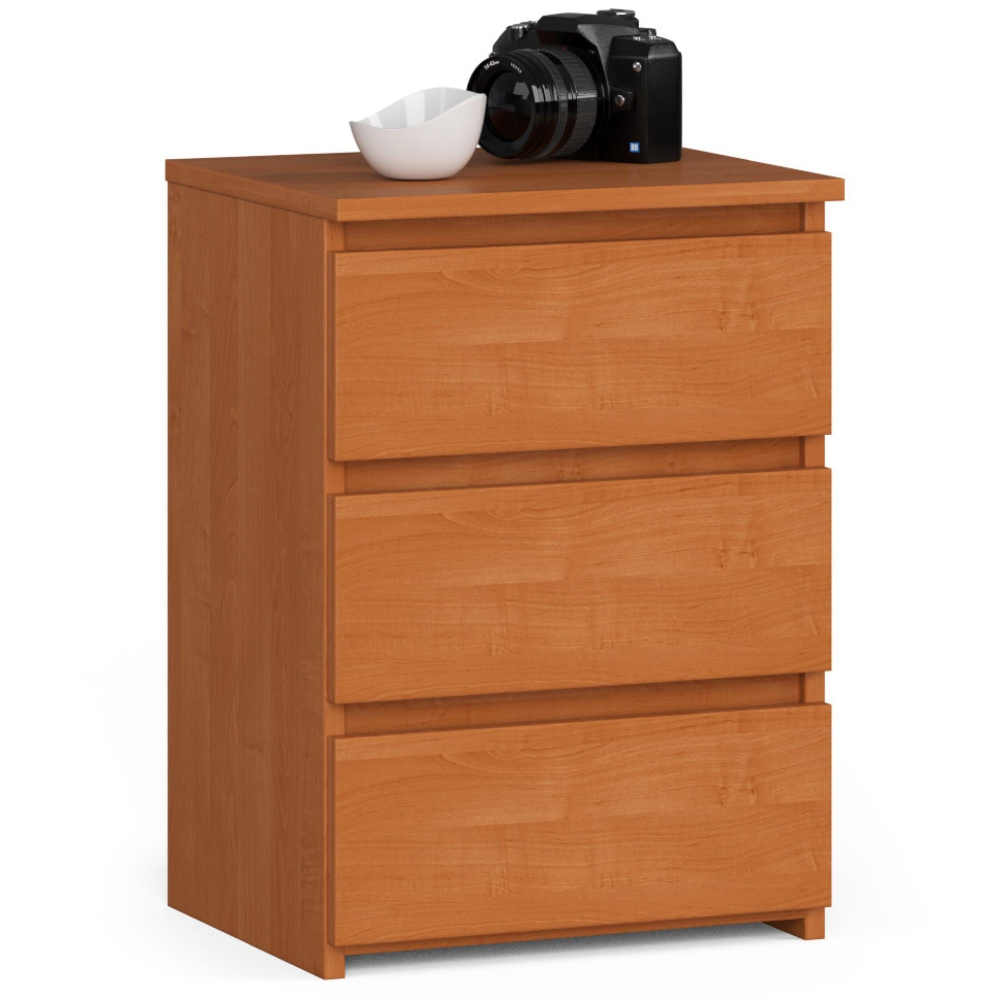 Szafka nocna AKORD CL3 Olcha 40 cm 3 szuflady kolor Olcha mat 40x35x57 cm