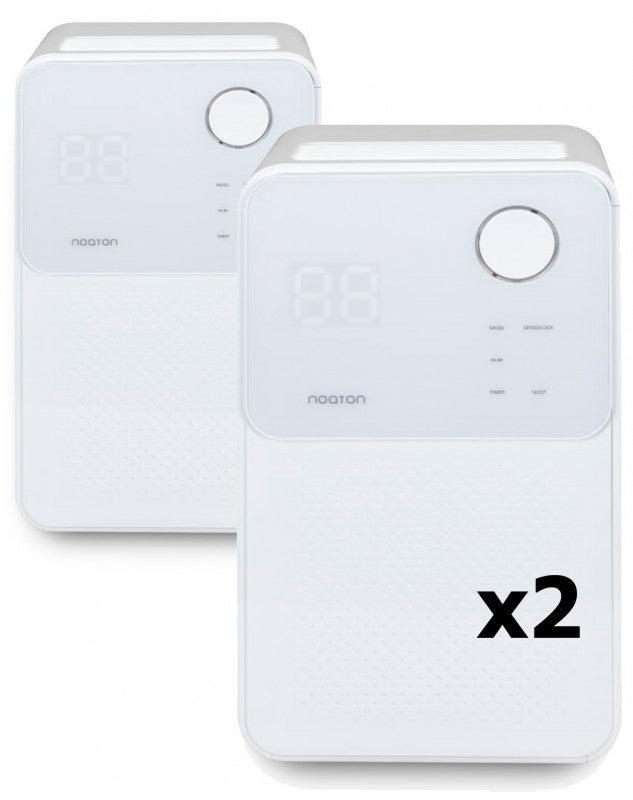 ¡pack doble! 2 deshumidificadores y purificadores de aire noaton df 4114