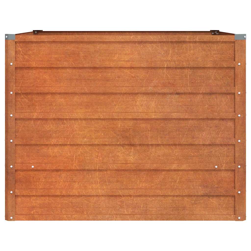 Jardinière - Lit surélevé de jardin - Pot de fleurs rouillé 100x100x77 cm acier corten Couleur évolue n1301l - 4