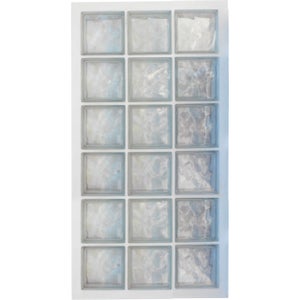 Pannello Prefabbricato Con Blocchi Di Vetro – 4 Blocchi 190x190x80 Mm, Per Pareti – Dimensioni 470x470 Mm, Cemento Idrofugato