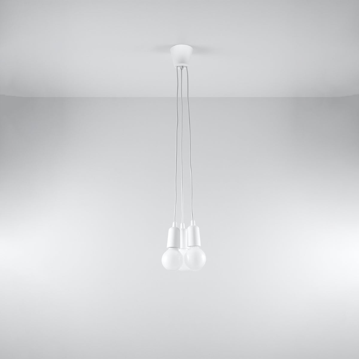 Lampa wisząca ASTIS 3 biała LED 4000K - 15x15x90cm Sollux