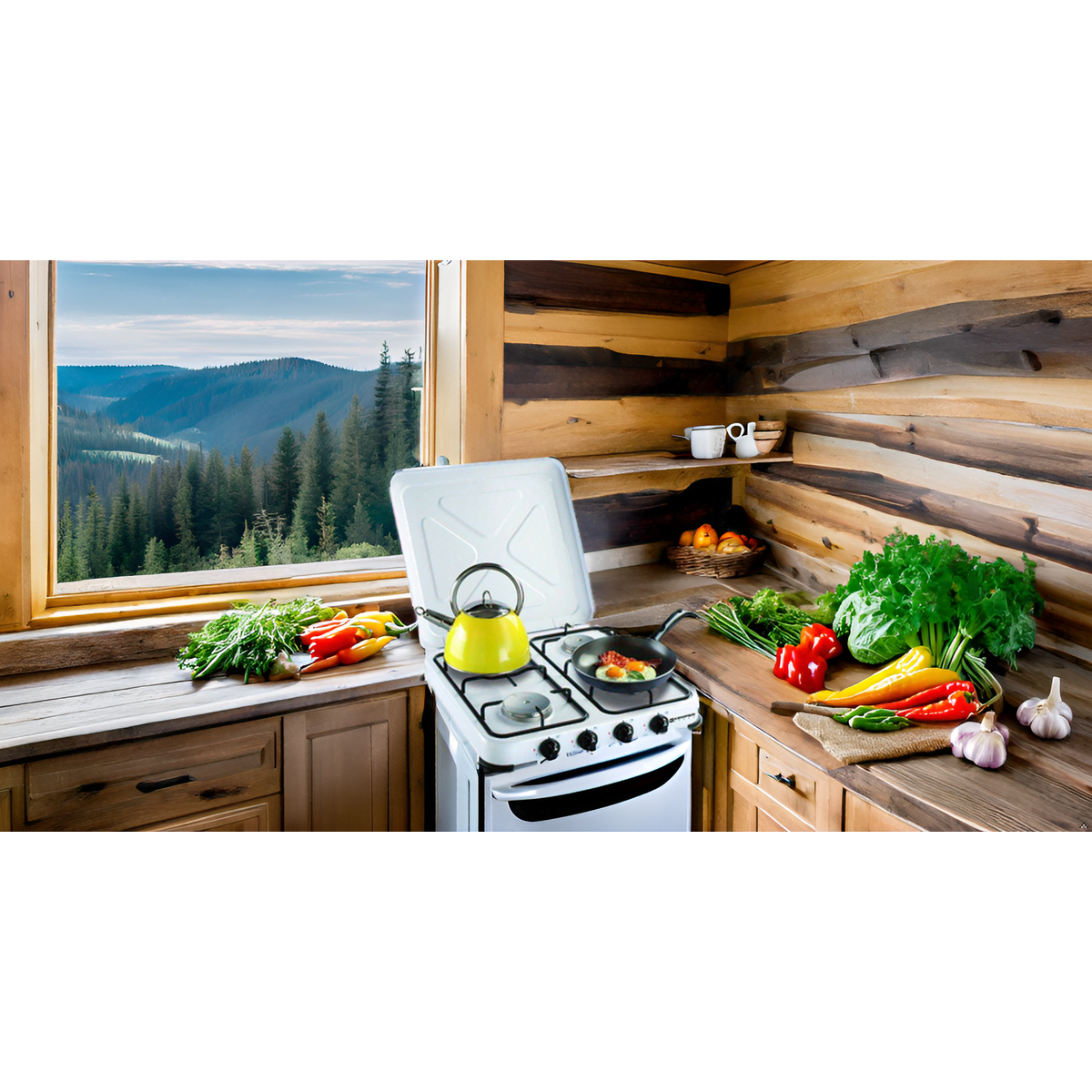 Piano Cottura A Gas Portatile Kemper | 4 Fuochi 4650W - Bianco Laccato - Foto 8