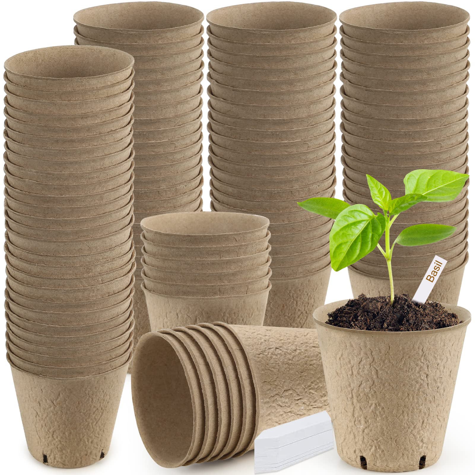 Omenluck Set 8 Vasi Per Piante In Plastica Multicolore – 10.5x10.5x10 Cm, Rotondi, Leggeri, Ideali Per Interni, Esterni, Davanzali, Senza Fori Di Drenaggio