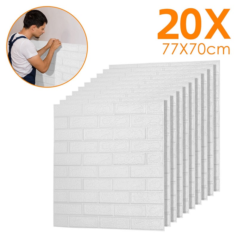 Halyuhn Set 2 Pannelli Autoadesivi In Plastica Per Parete | Montaggio Rapido Per Casa E Ufficio | Decorazione E Organizzazione