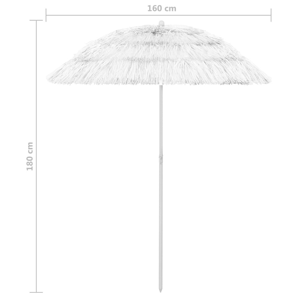 Parasol de plage Blanc 180cm - 8