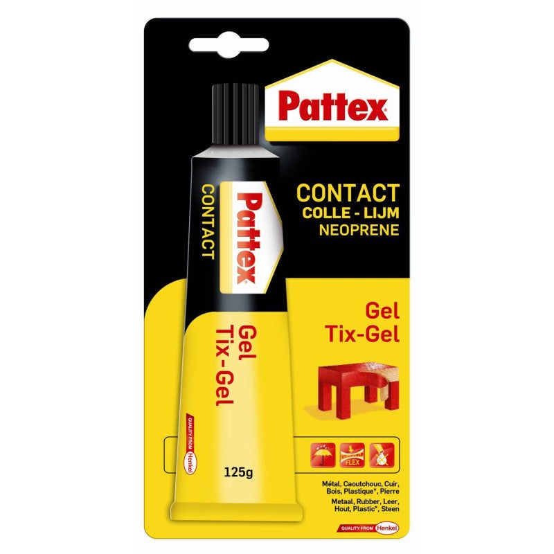 Colle de contact pattex néoprène gel - Contenance : 625 g - Couleur : Jaune - HENKEL-FRANCE - 4