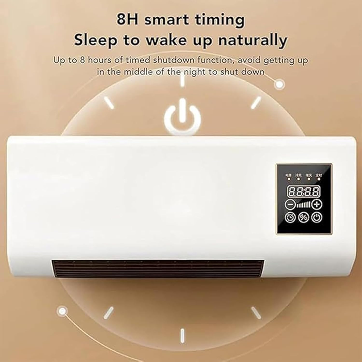 Chauffage soufflant portable 2-en-1 – Mode chaud et air frais, silencieux, bureau et chambre - 5