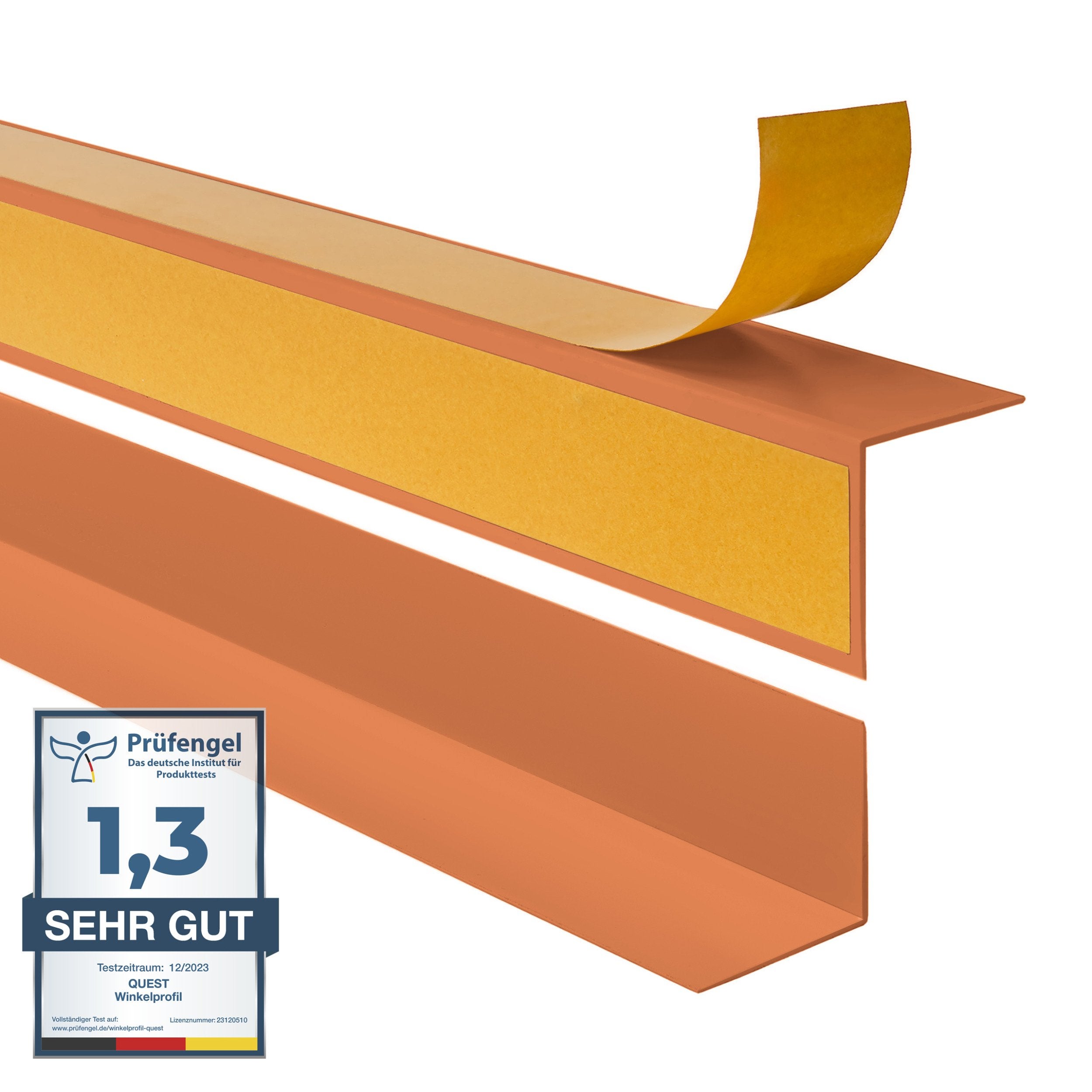 Cornière De Protection PVC Beige Pour Angles Intérieurs - Autocollante, 15x15 Mm, 100 Cm