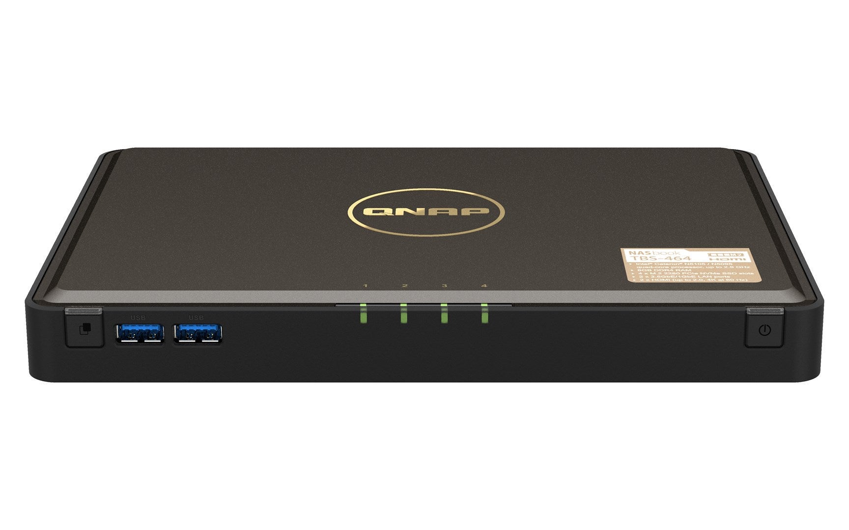 QNAP TBS-464 NAS de Escritorio con Ethernet Negro - Imagen 2