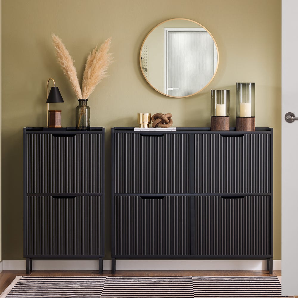 Zapatero Estrecho con Solapas Organizador para Zapatos de