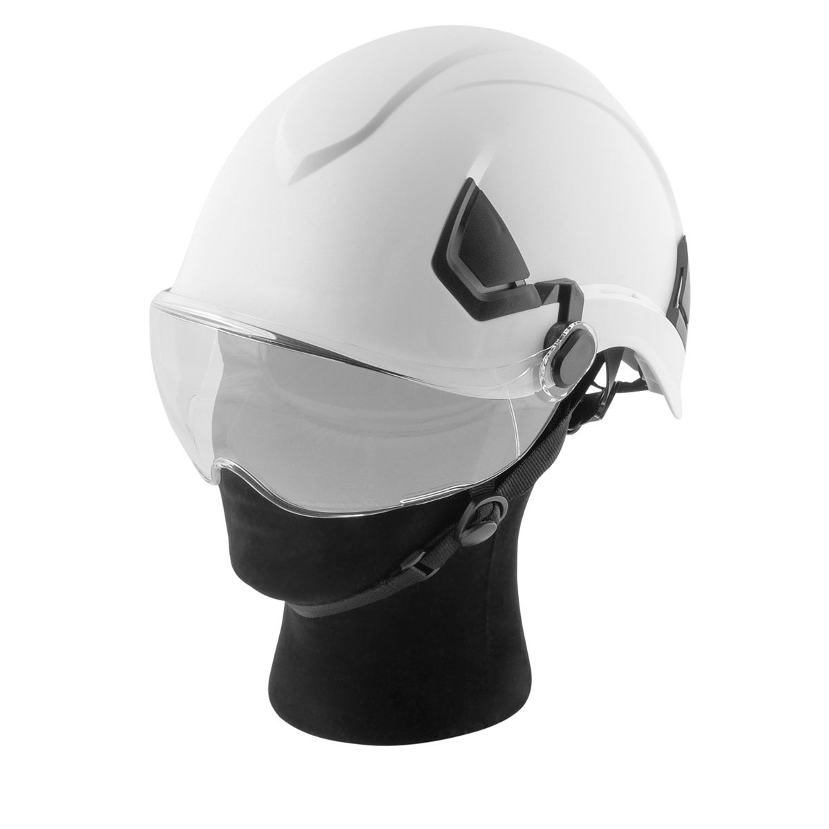 Casque De Chantier UNINOVA EN397 Avec Visière Rétractable - Casque Sécurité Réglable Cliquet Jaune
