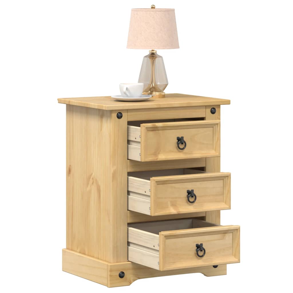 Vidaxl Mesita De Noche Corona Madera Maciza De Pino 53X39x66 Cm , Leroy Merlin