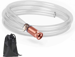 Pompa A Sifone Per Carburante Con Valvola In Rame 1/2" E Tubo PVC Da 2 M – Autoadescante, Per Trasferimento Di Benzina, Olio E Acqua