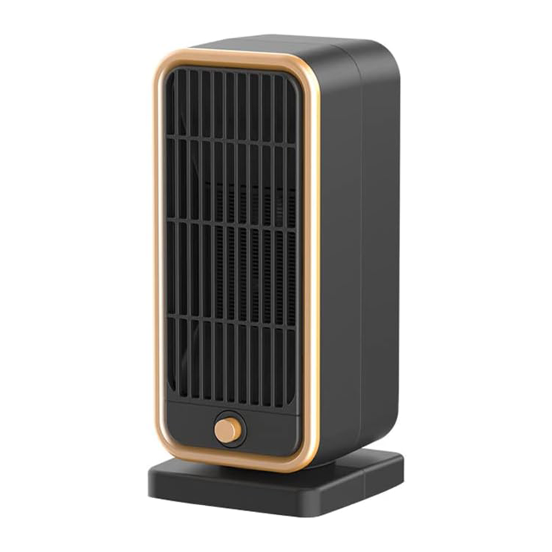 Miniaturowy grzejnik ceramiczny z zabezpieczeniem przed przegrzaniem, termostatem, grzałka elektryczna 500 W, do użytku wewnętrznego