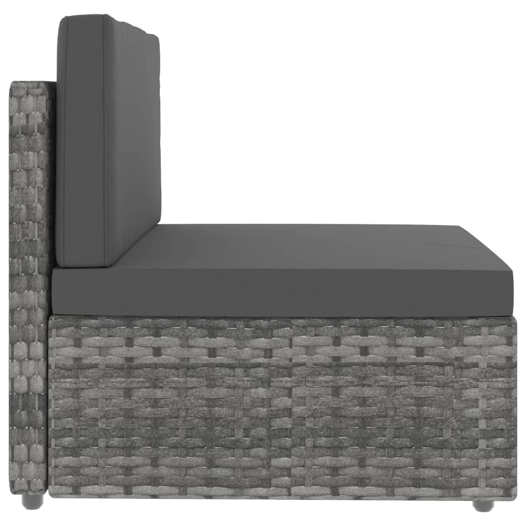 Maison Exclusive - Set Divani da Giardino 7 pz in Polyrattan Grigio - 6