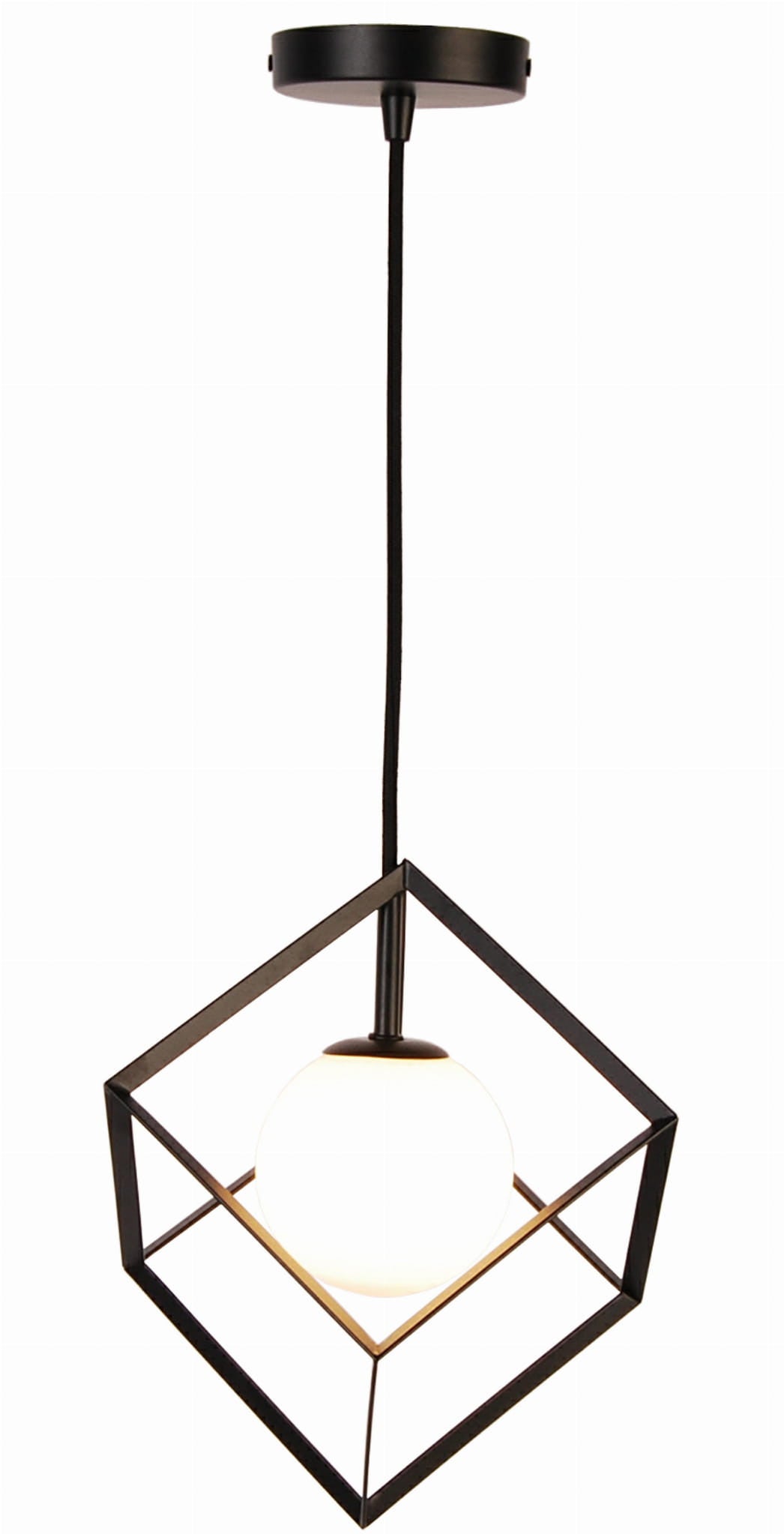 Lampa sufitowa wisząca Weert czarno-biała 1xG9x28W wym: 115 x 15 x 15 cm szkło Candellux