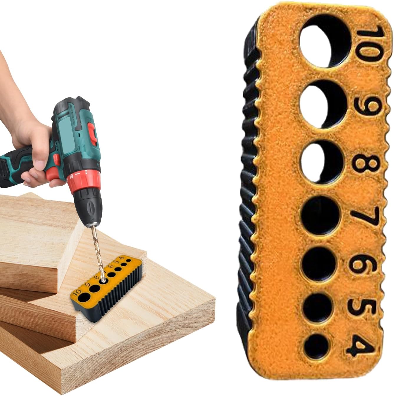 Outil De Perçage Vertical Bois Avec 9 Douilles Acier Inox - Guide Précis Pour Menuiserie DIY