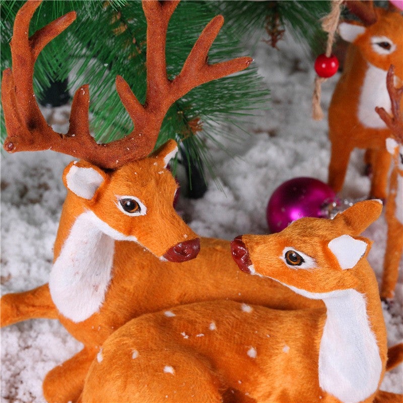 Faon de Noël simulé élan Décoration de fenêtre de Noël Accessoires Décorations de table Décorations de Noël cerf Décorations de Noël 40 cm 5# - 3