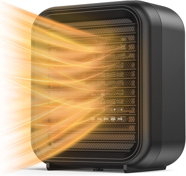 Mini Radiateur Mini Radiateur Céramique 800W Radiateur electrique 2 Niveaux de ...