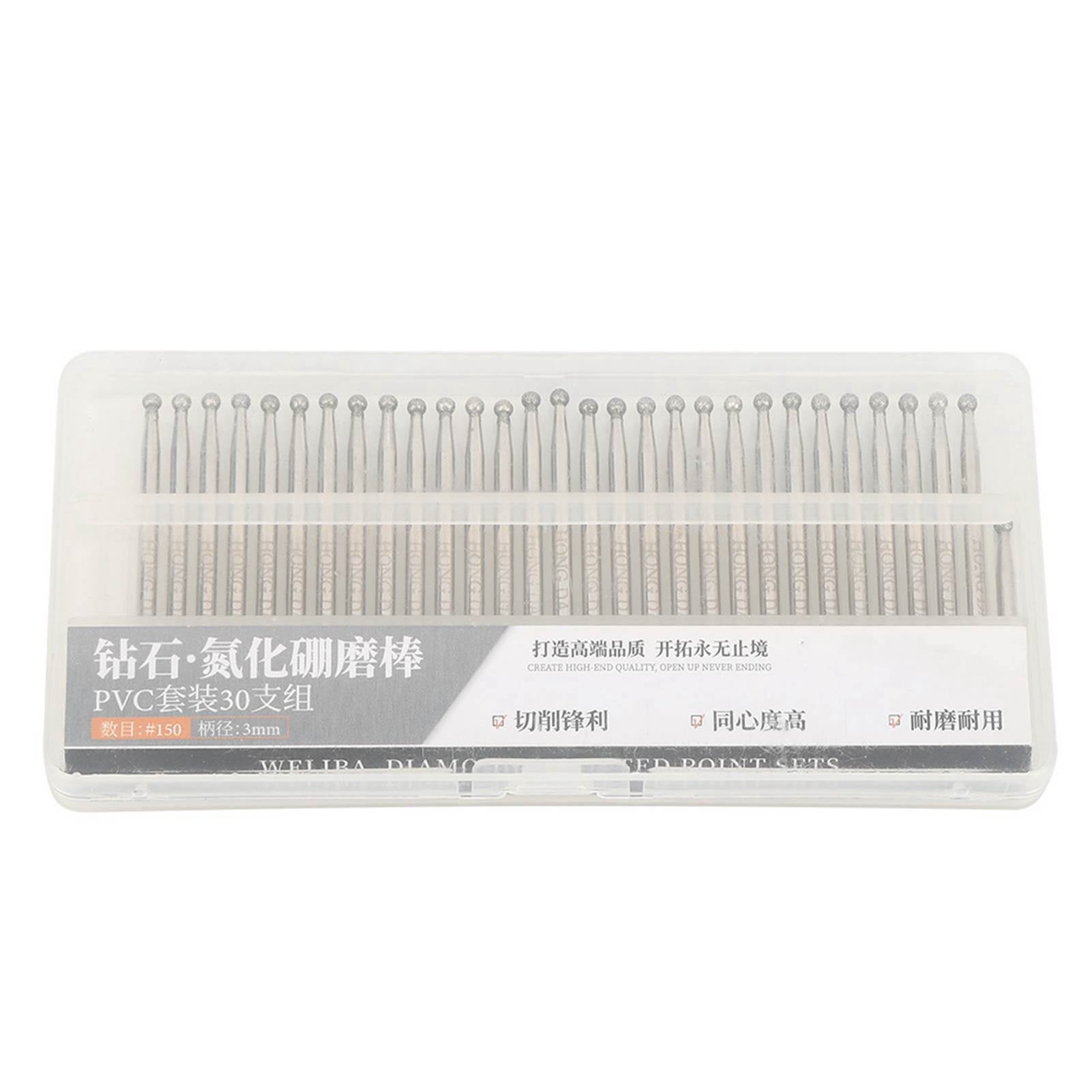 30 Fraises Diamantées 1,5 Mm – Type Pointe, Pour Outil Rotatif, Marque Uxcell