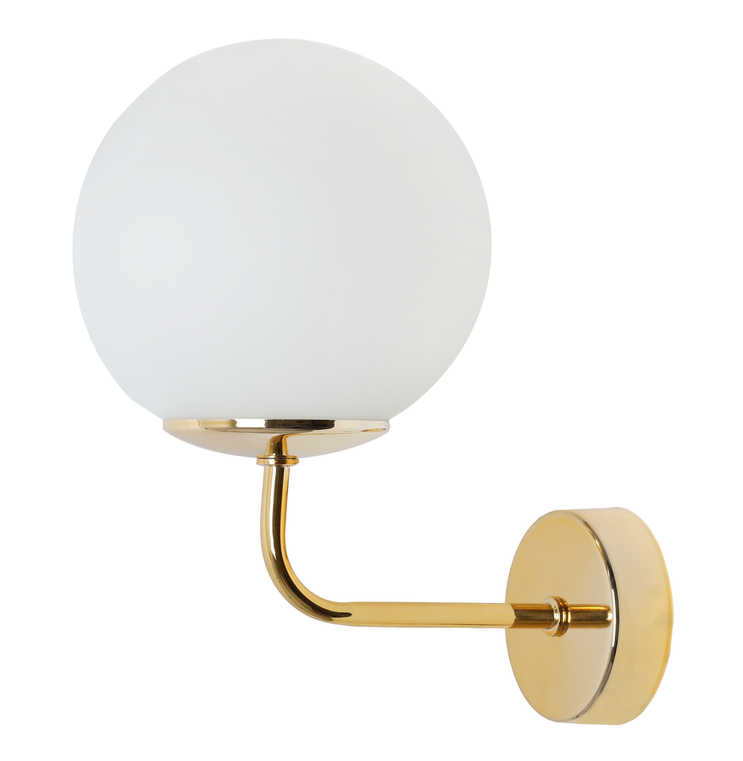 Lampa kinkiet ścienny Siena glamour 1xE14 klosz kula szklana złoty/biała Light Home LH - 2