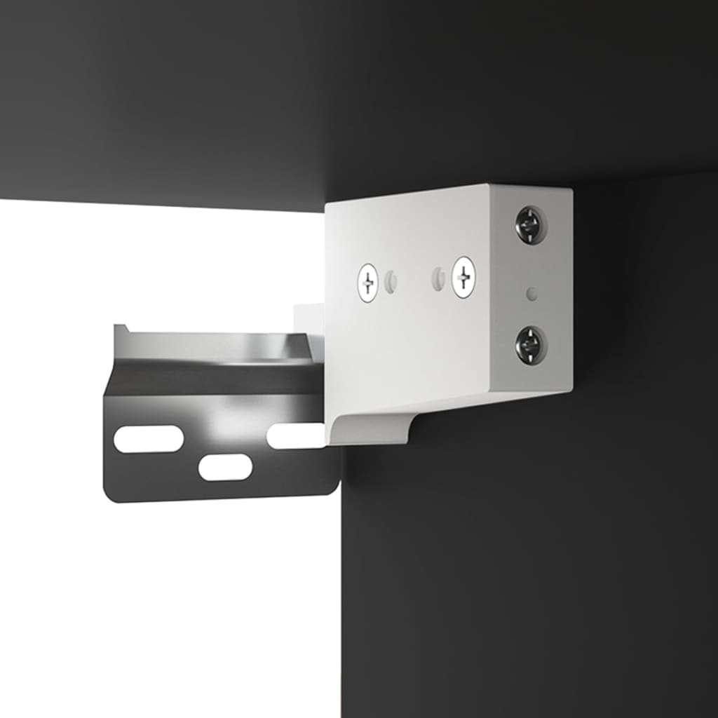 Armoire murale suspendue Noir 69,5x34x90 cm - 8