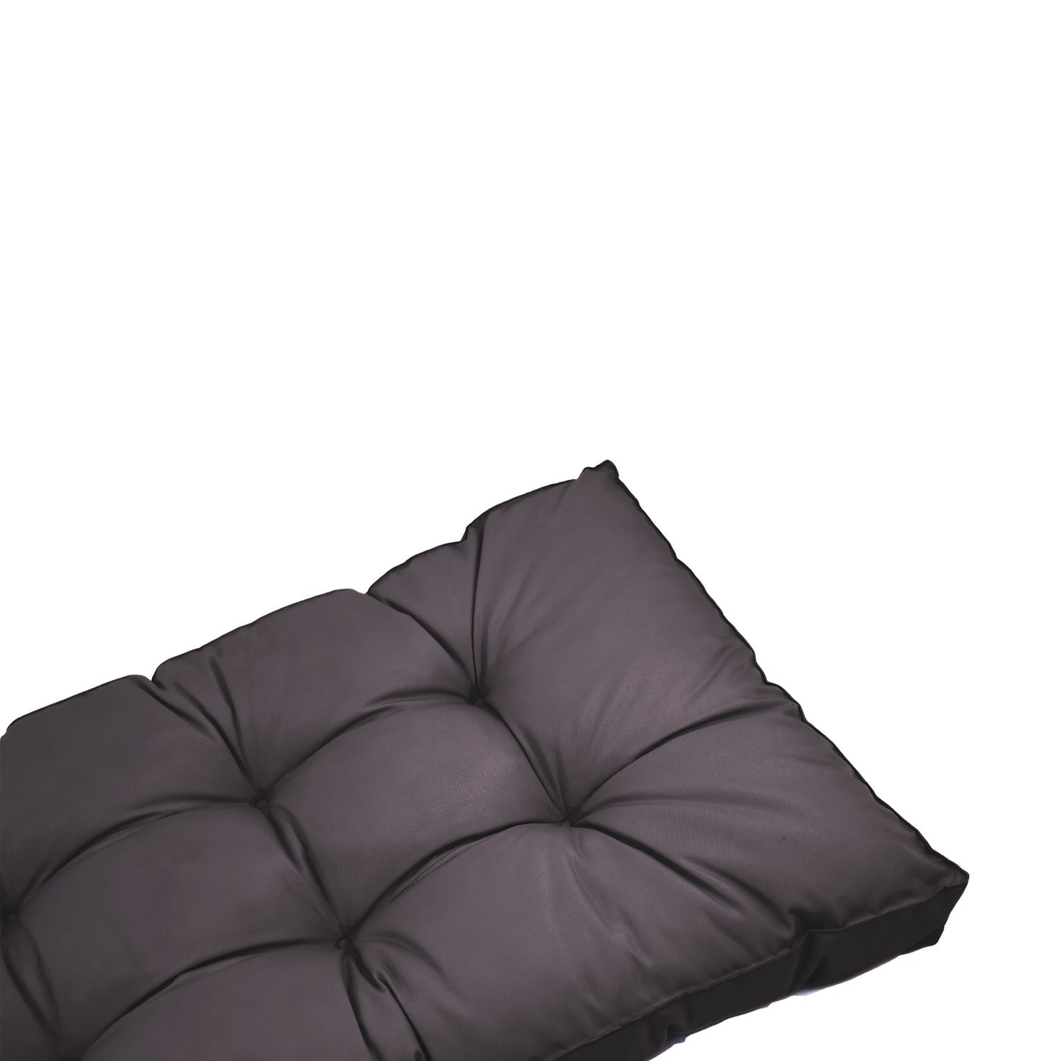 Coussins pour salon de jardin capitonné 100x50cm gris carbone - 7