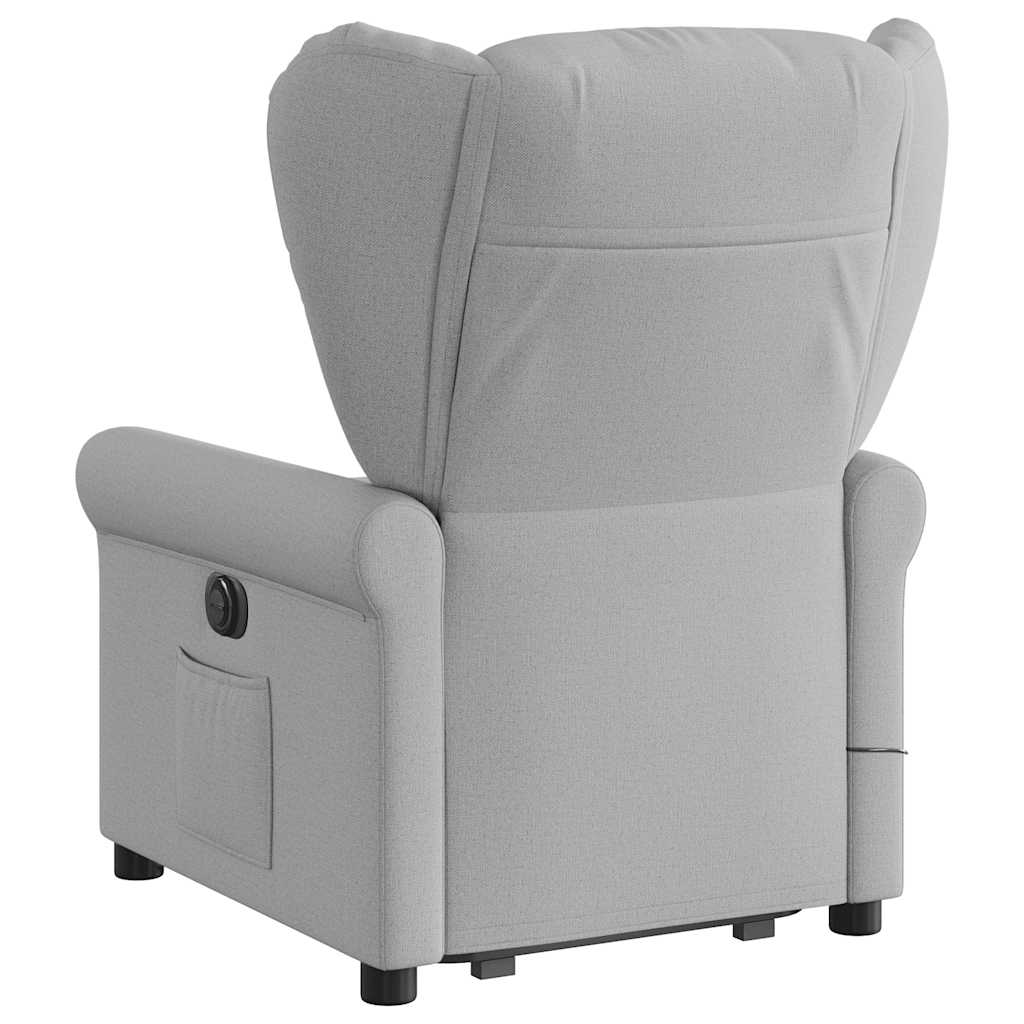 Fauteuil de massage | Fauteuil de relaxation | Chaise de relaxation inclinable gris nuage tissu CFW172478 - 6
