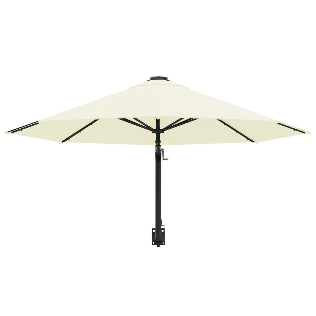 Maison Exclusive - Parasol mural avec mât métallique 300 cm Sable - 4