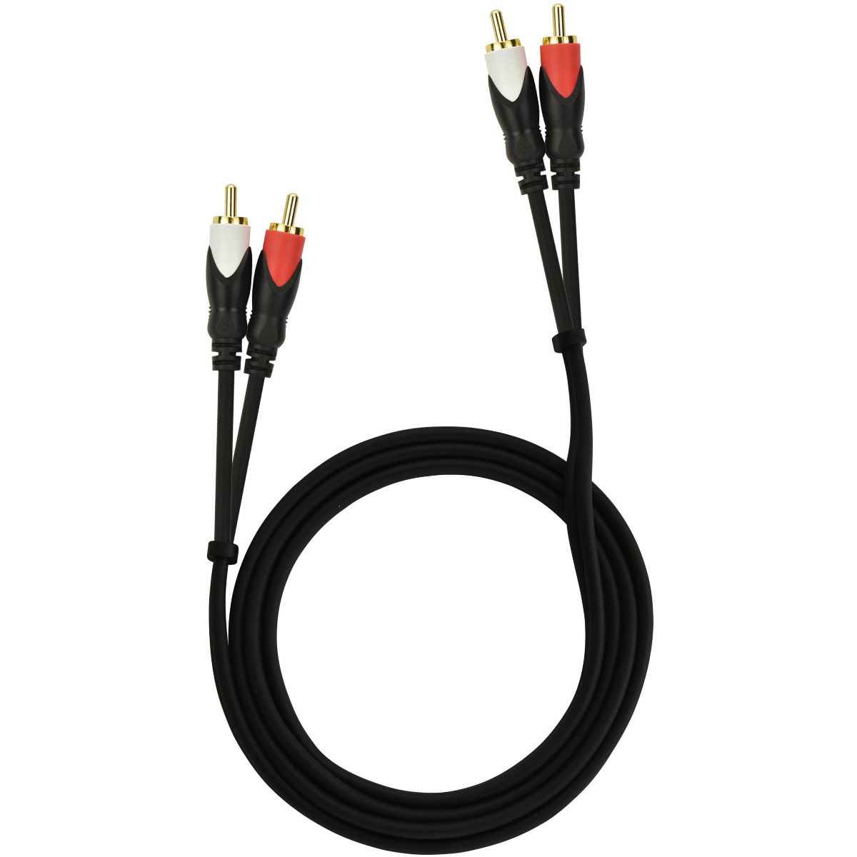 Câble Audio Jack 3.5mm Vers 2 RCA (Rouge Et Blanc) - 2 Mètres - Marque ESSENTIELB - Neuf