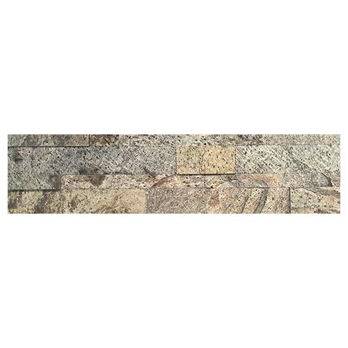 Revestimiento de Pared Tira Autoadhesiva de Piedra Natural Plata Zeera Oro Verde – Relieve 60x15 cm, Grosor 0,2/0,4 cm - 4