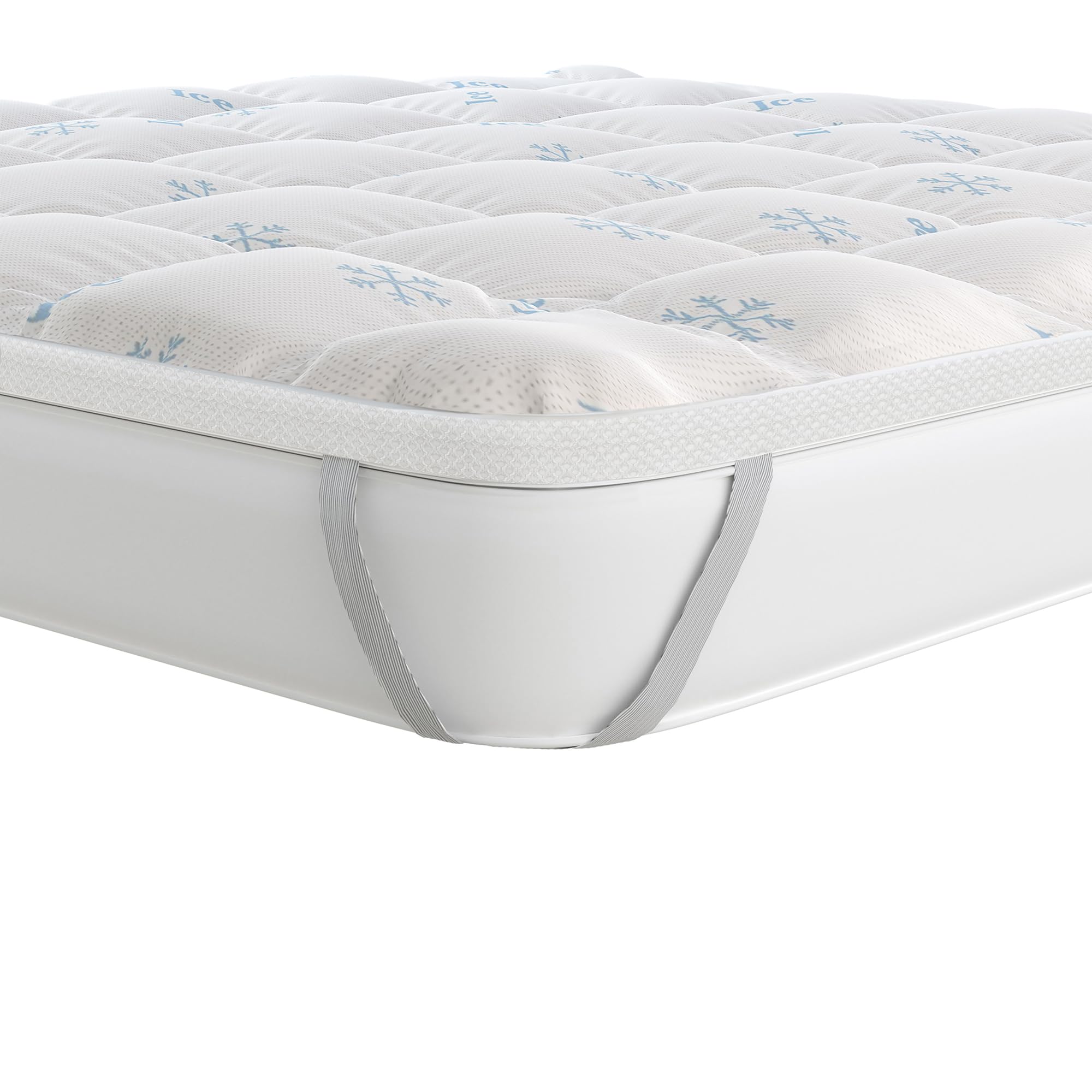 SUR-MATELAS ICE RÉFRIGÉRANT/CHAUFFANT AVEC ÉLASTIQUE, SOUFFLET 3 CM, 2 PLACES 160x195 cm - 6