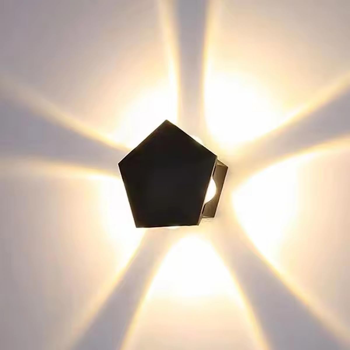 2-pakowa zewnętrzna lampa ścienna, zewnętrzna lampa ścienna LED IP65 wodoodporna, zewnętrzna lampa ścienna czarna na podwórko, ogród, taras