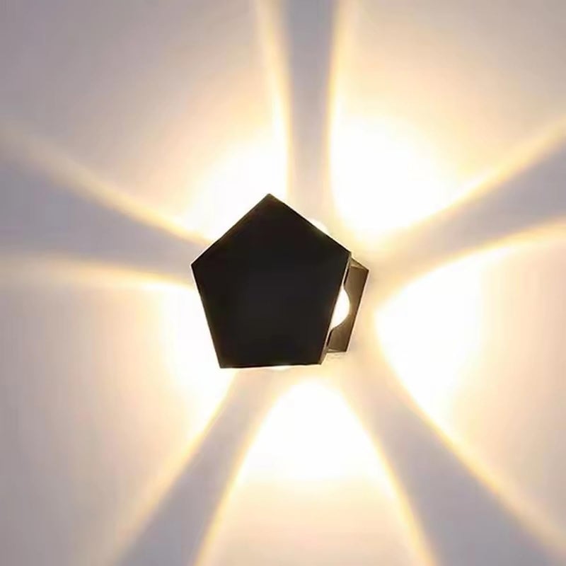 2-pakowa zewnętrzna lampa ścienna, zewnętrzna lampa ścienna LED IP65 wodoodporna, zewnętrzna lampa ścienna czarna na podwórko, ogród, taras