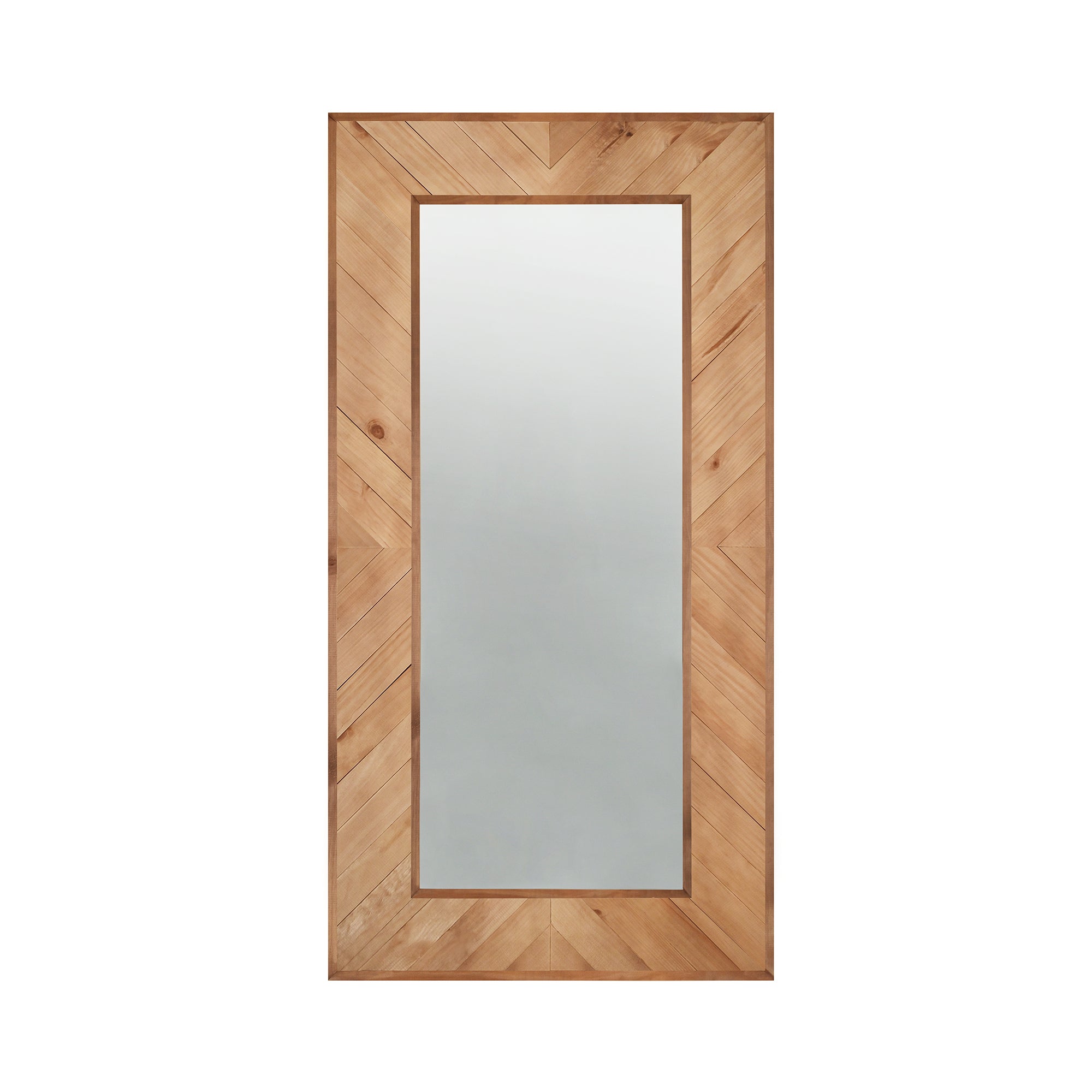 Miroir effet bois ton chêne foncé 163x84cm Leroy Merlin