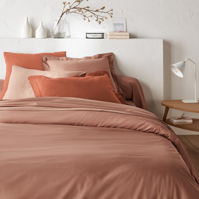 Housse de couette en coton, Scenario - Terre de sienne - 260 x 240 cm