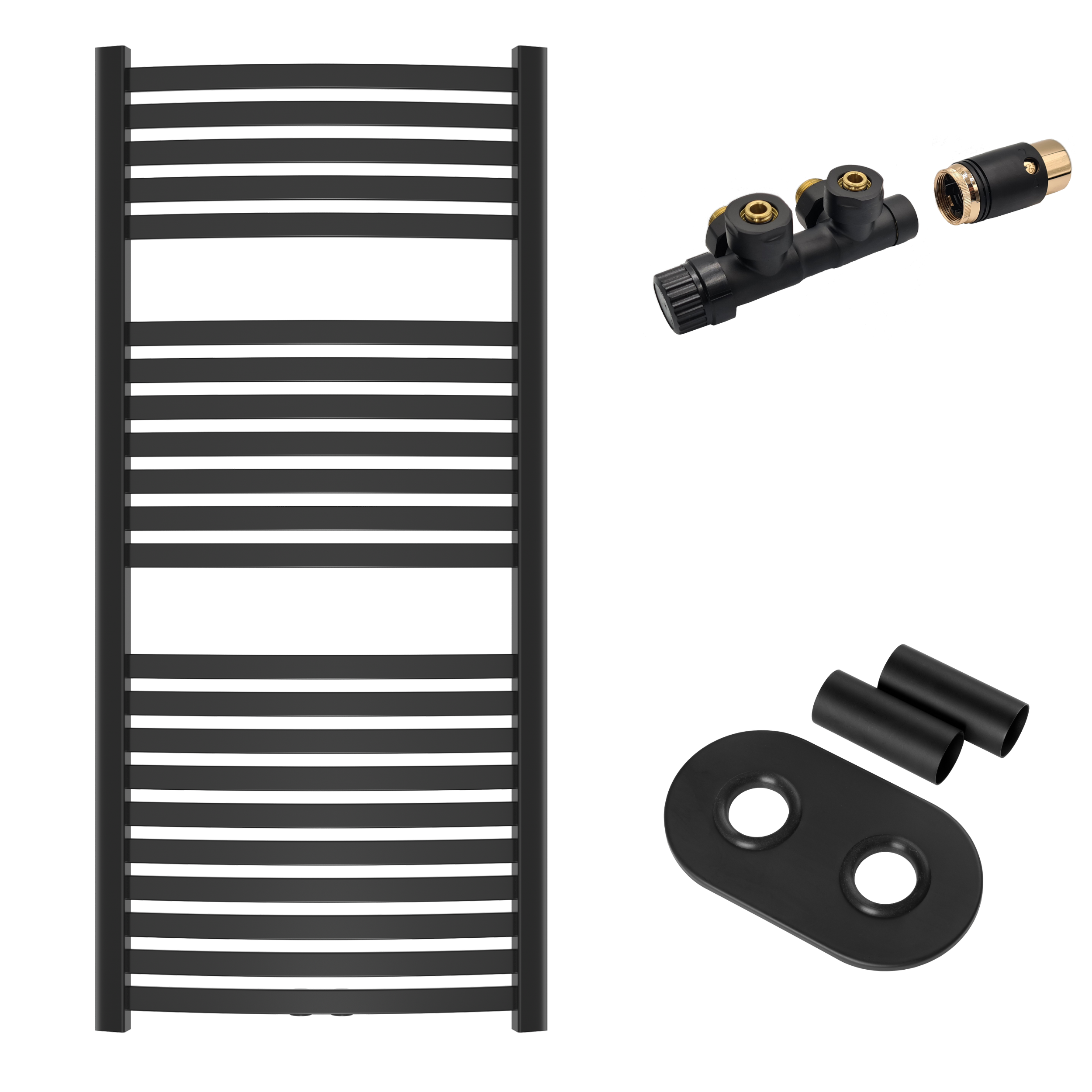 Grzejnik Łazienkowy Drabinka Kaloryfer do Łazienki 54x120 cm INVENA Czarny
