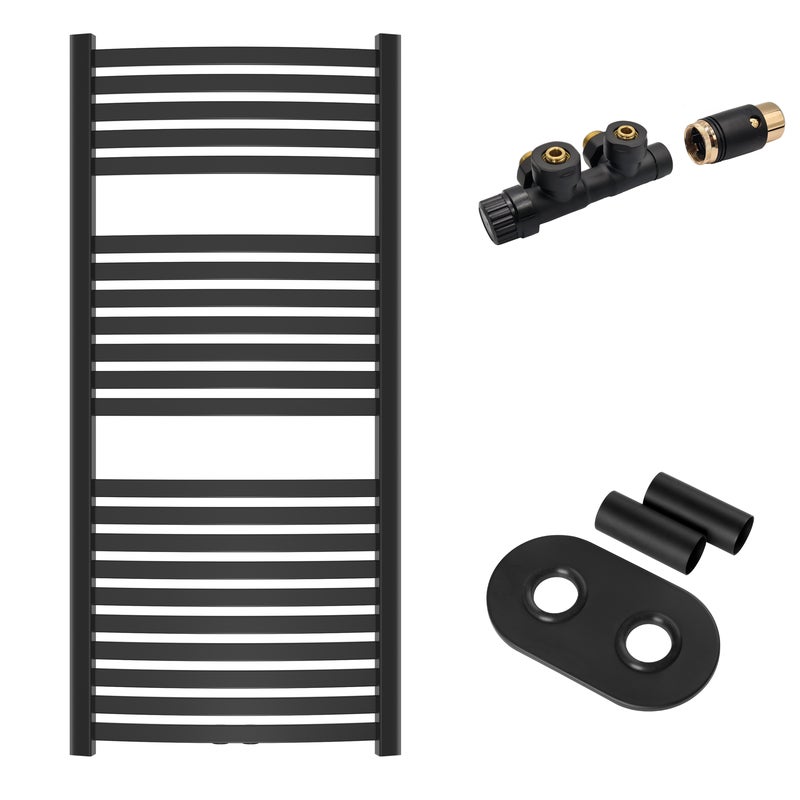 Grzejnik Łazienkowy Drabinka Kaloryfer do Łazienki 54x120 cm INVENA Czarny