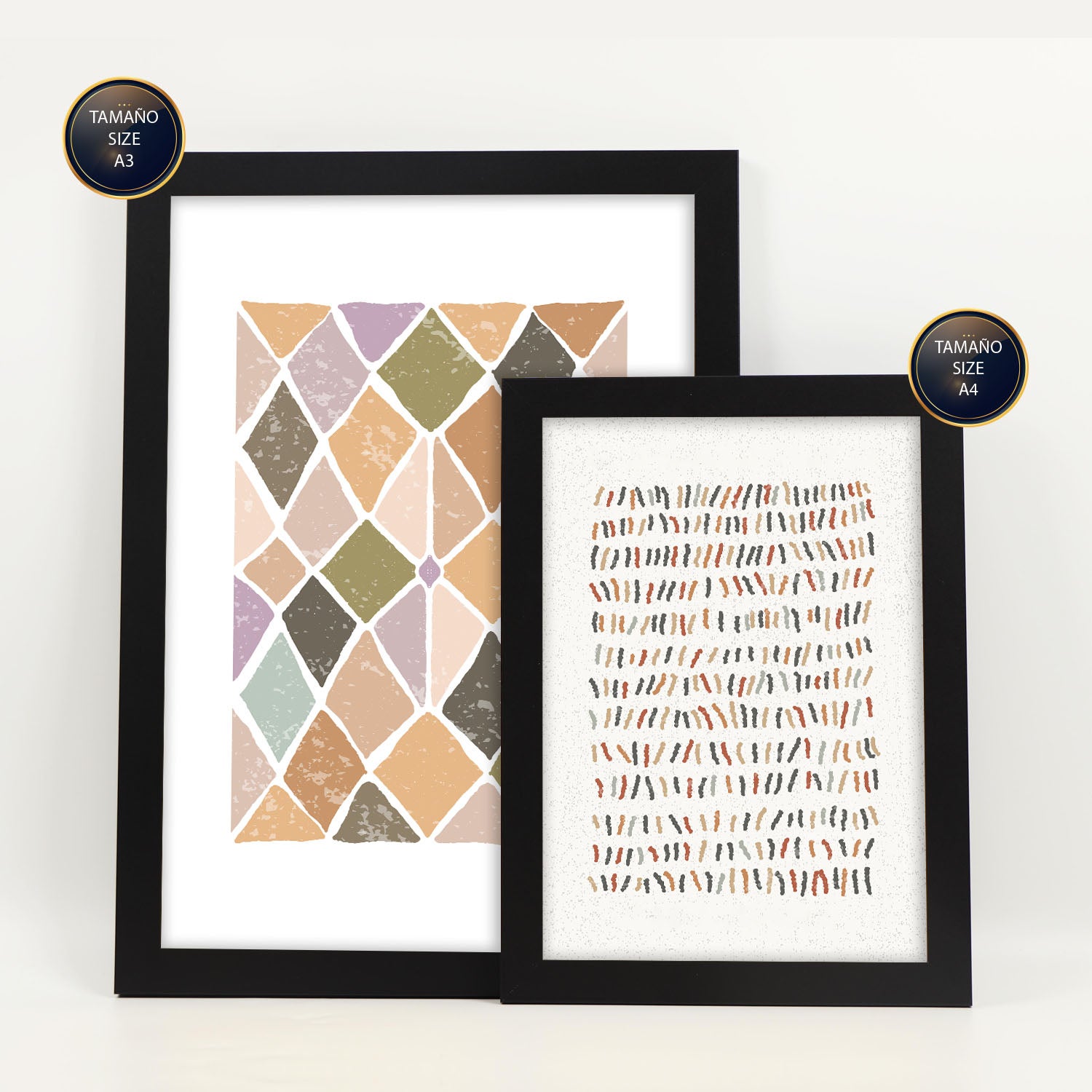 Nacnic Ensemble 6 Impressions De Motifs Dans De Style Ethnique Cadre Décoratifs Pour Votre Chambre Maison Impression A4 A3 Avec Des Cadre Noir - 2