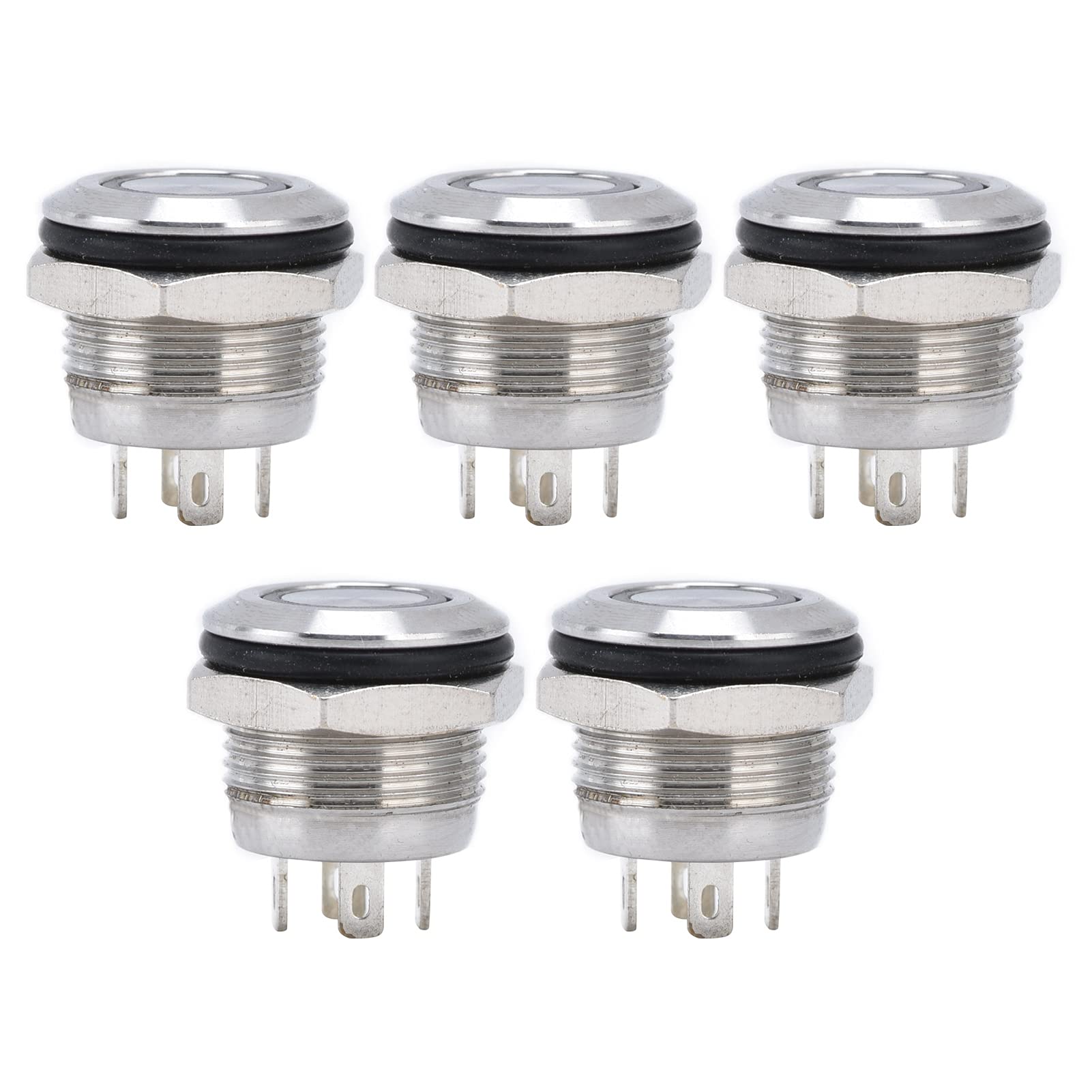 Interruptor de botón de acero inoxidable LED de 12 mm para equipos (CC ...
