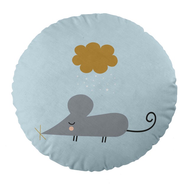 Haciendo el Indio - Coussin rond avec rembourrage non amovible - Enfant - 40 cm de diamètre - Mago