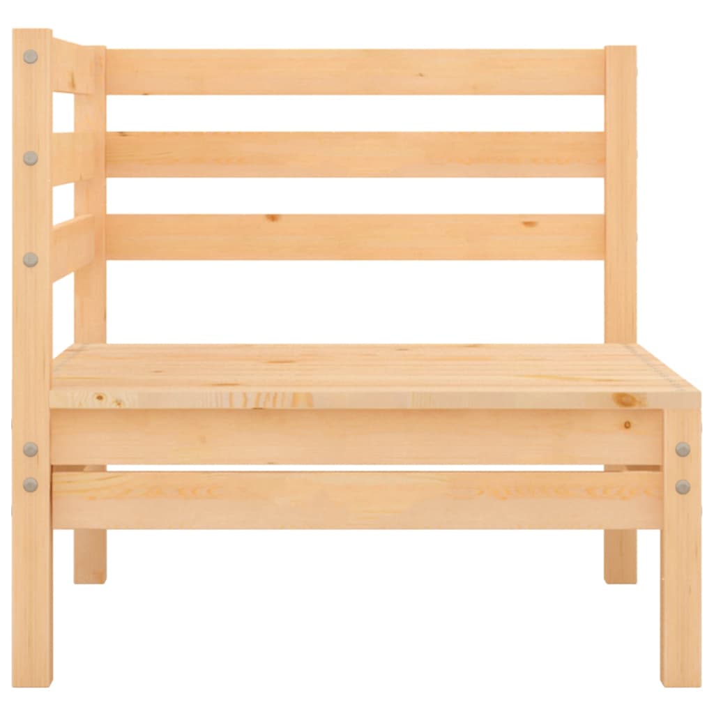 Salon bas de jardin en Bois Marron 7 personnes - 4