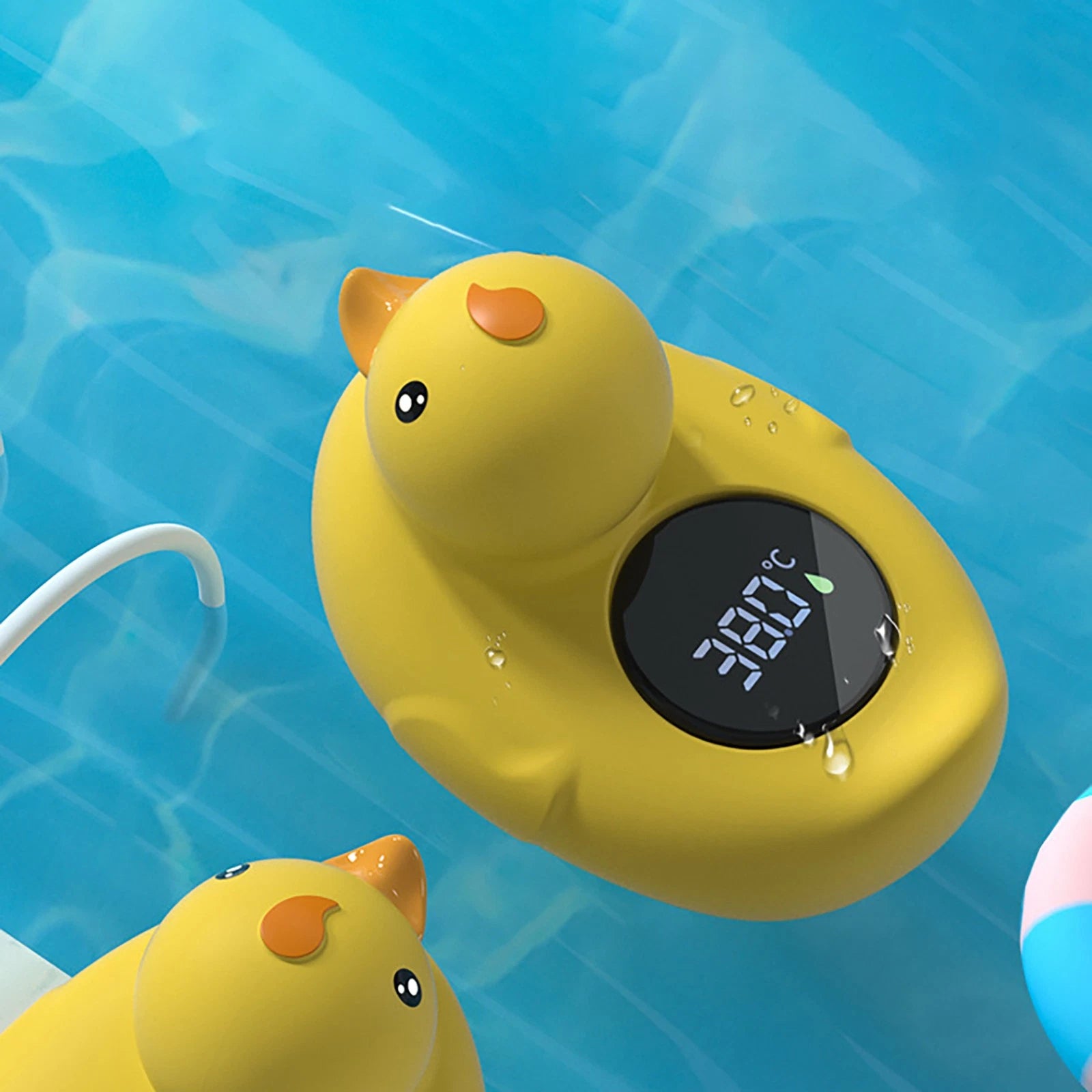 Petit thermomètre de bain en forme de petit canard jaune, pour la douche ou le bain, avec capteur flottant et étanche. - 8