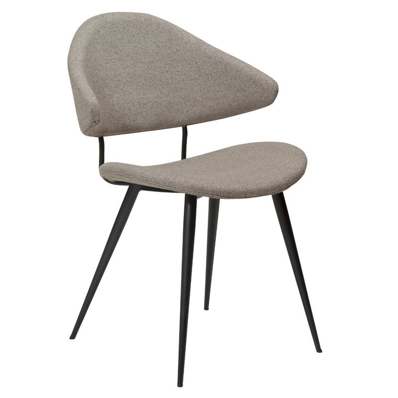 Napoleon Dan-Form krzesło stołowe z podłokietnikami bouclé jasnobrązowy.