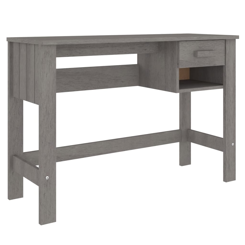 Maison Exclusive - Bureau HAMAR Gris clair 110x40x75 cm Bois massif de pin - 2